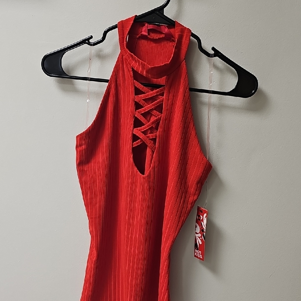 Red Halter Neck Dress